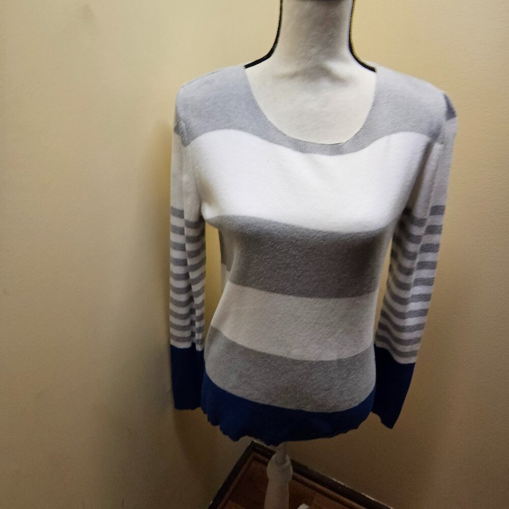 Liz Claiborne Women's Color Block Long sleeve Sweater